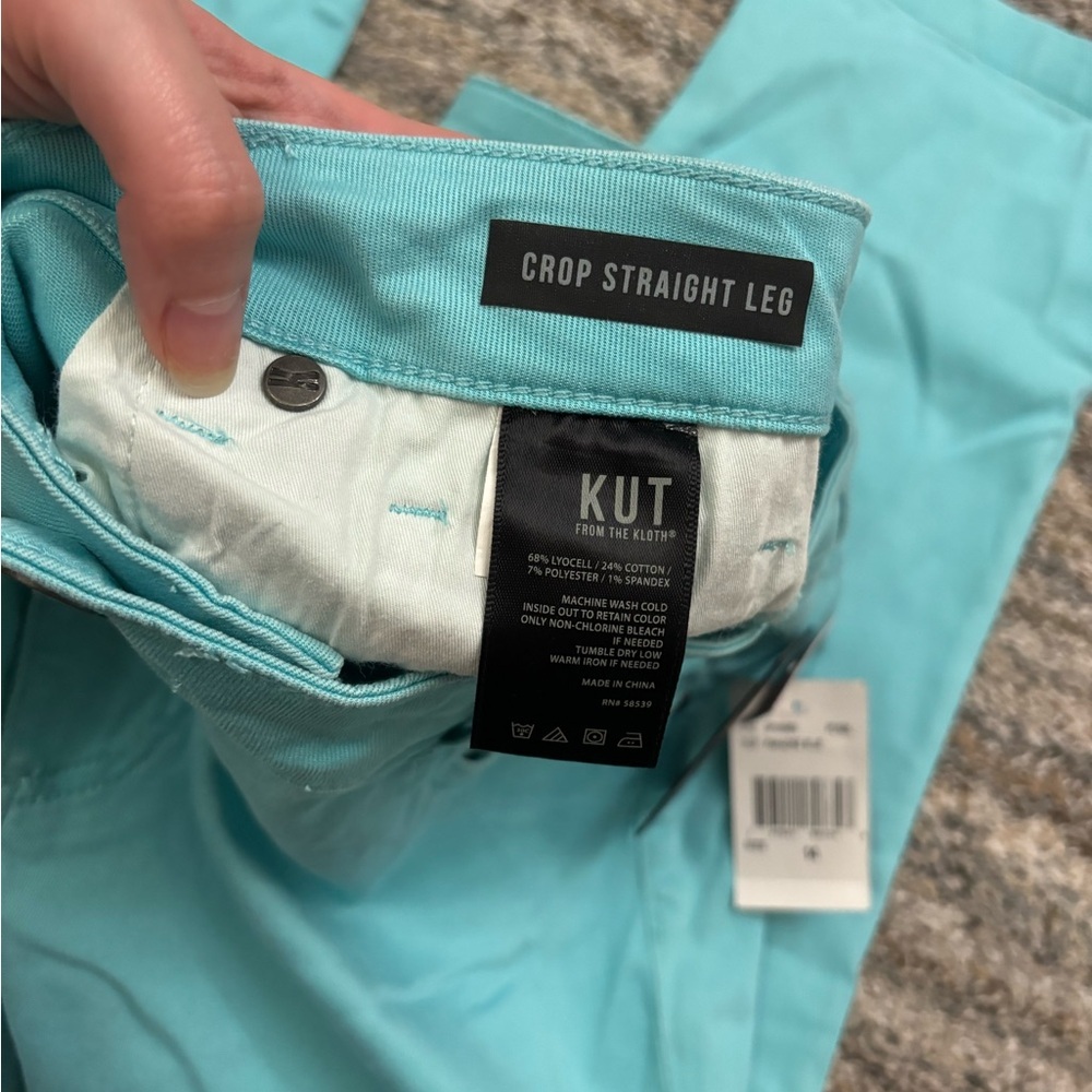 KUT From The Kloth Crop Straight Leg Jeans Sz 14 NWT | KUT Cropped Straight Leg- - Picture 11 of 13